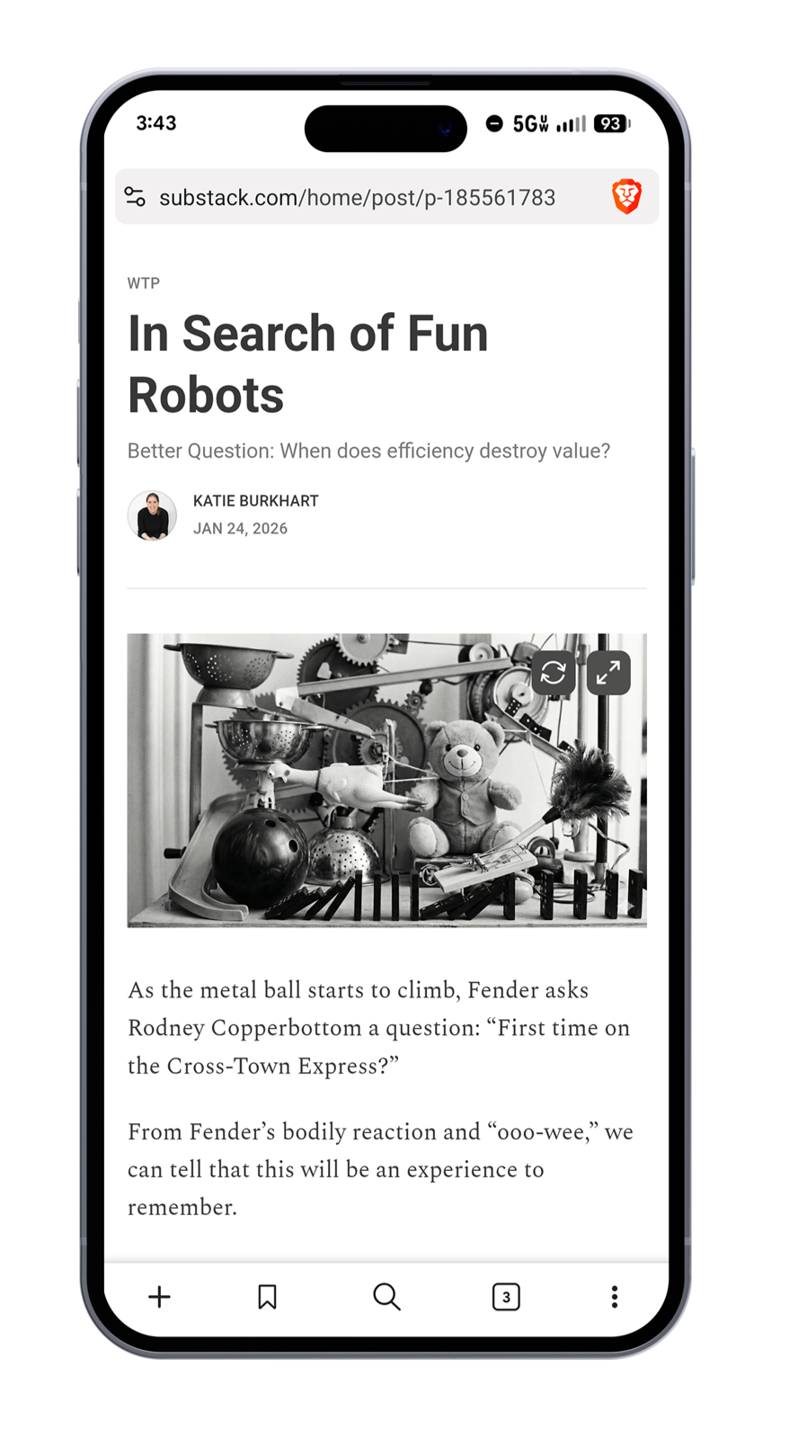 Phone Newsletter Preview